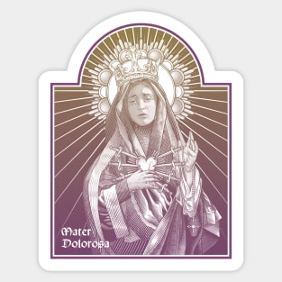 Mater Dolorosa  Our Lady of Sorrows Sticker